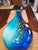 Stunning, extra-large Murano glass vase is a true masterpiece of Italian glassblowing, combining monumental scale with...