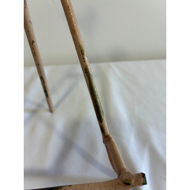 Blue Vintage Cast Iron Bird Easel Display Stand With Blue Bird For Sale - Image 8 of 11