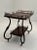 Italian Mahogany and Wrought Iron Server Bar Cart With Parquetry Top For Sale - Image 3 of 13