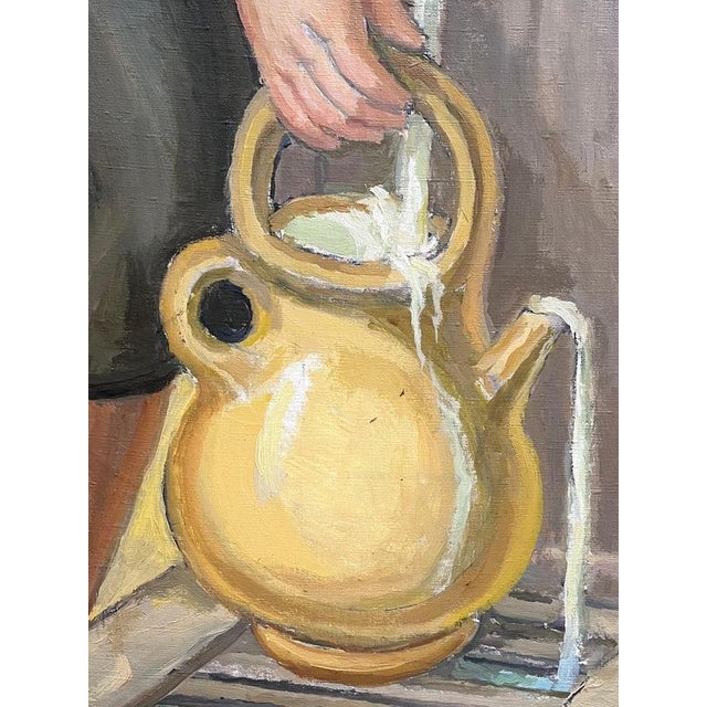 Armand Cacheux, Water Carriers, Oil on Canvas, 1958 For Sale - Image 8 of 15