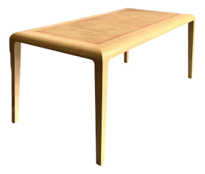 Vintage Boho Harrison Van Horn Grasscloth Dining Table