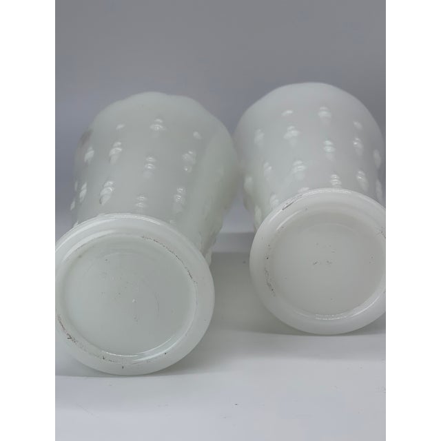 Anchor Hocking Mid-Century Modern Anchor Hocking Milk Glass Teardrop Vases - a Pair For Sale - Image 4 of 8