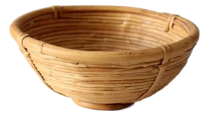 Vintage Coiled Rattan Bowl