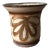 Handmade Vintage Stoneware Pottery Cachepot Vase For Sale