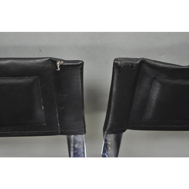 Vintage Alessandro Albrizzi Italy Mid Century Modern Chrome Director Chair Pair For Sale - Image 15 of 18