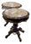 French Louis XVI Round Marble Top Side Table With Hand-Carved Wood Frame & Gold Leaf Accents For Sale