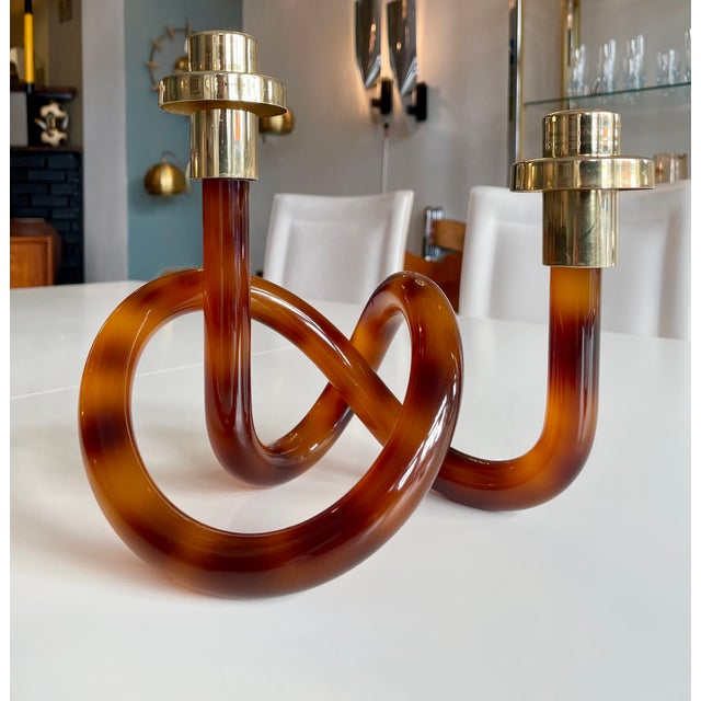 Brown Vintage Candleholder by Elaine Bescheide for Dorothy Thorpe, 1970s For Sale - Image 8 of 8