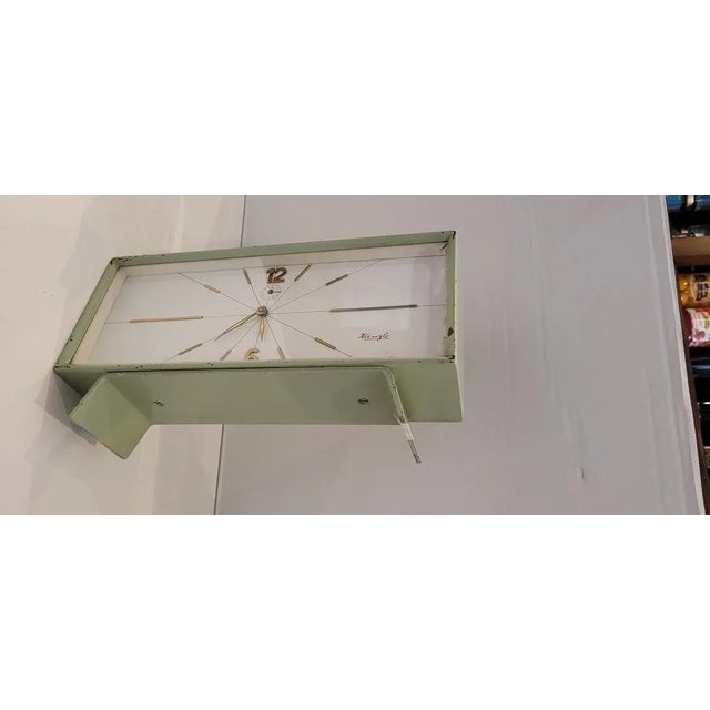 German Clock in Painted Metal, 1960 For Sale - Image 3 of 6