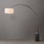 Nova Iconic 95" Arc Floor Lamp - Black Nickel, Marble Base, Linen Shade For Sale - Image 4 of 7