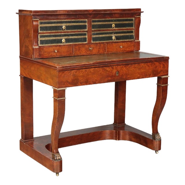 Napoleon III Desk in Mahogany For Sale