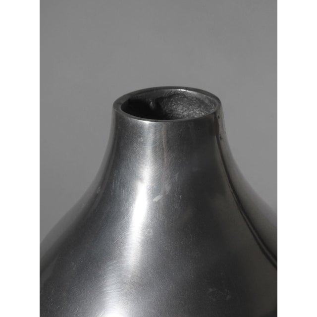 Polished Aluminum Bulbous Vase, 1980, in Very Good conditions. Designed 1980 to 1989