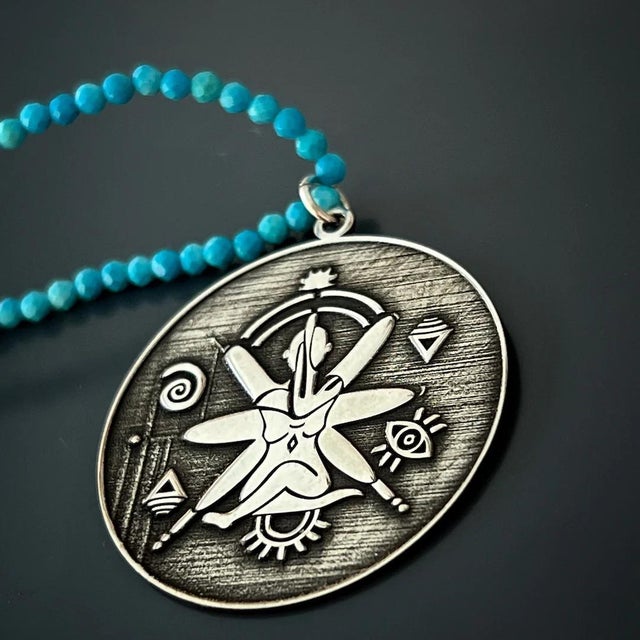 Turquoise See The Good Necklace For Sale In Miami - Image 6 of 12