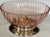 Metal Made in France Pink Swirl Centerpiece Bowl With Silver Plated Base, Polished For Sale - Image 7 of 10