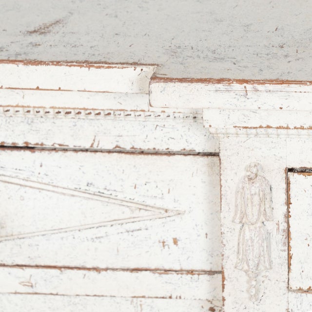 19th Century Swedish White Painted Gustavian Sideboard For Sale - Image 13 of 17