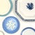 Mid-Century Modern Eclectic Cornflower & Cream Vintage Wall Plate Curation - Group of 13 For Sale - Image 3 of 18