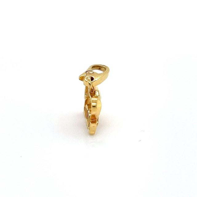 Cartier Cartier 18k Yellow Gold Emerald Elephant Charm Pendant For Sale - Image 4 of 8