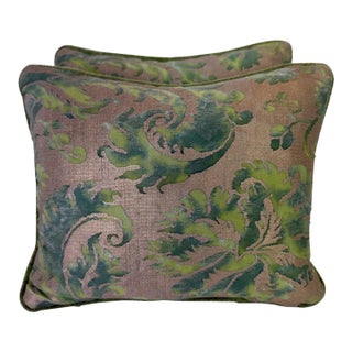 Pair of Fortuny Textile Pillows For Sale