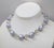 Napier Vintage 1950s Signed Napier Single Strand Grey Moonglow Beaded Necklace For Sale - Image 4 of 6