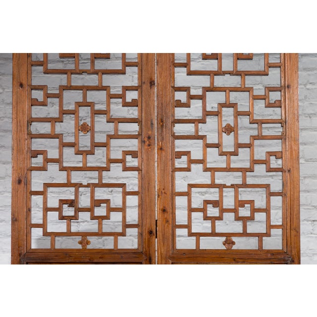 Chinese Qing Dynasty 19th Century Architectural Panels with Fretwork - A Pair For Sale - Image 12 of 12