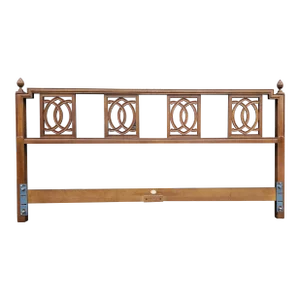 Baker Furniture Neoclassical Style Walnut King Size Headboard