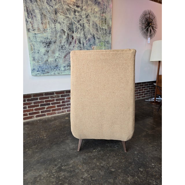 1960s Adrian Pearsall Style Highback Chair MCM Vintage For Sale - Image 5 of 12