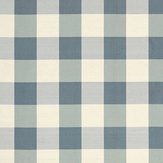 Sample - Schumacher Montgomery Silk Plaid Fabric in Lakeside For Sale