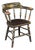 American Ebonized Captain's Chair With Federal Style Eagle and Stars For Sale