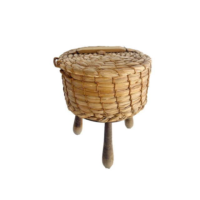 Vintage Cane Stool For Sale - Image 5 of 5