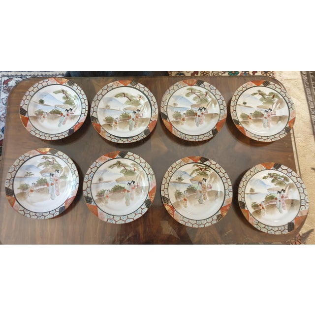 Porcelain Plates from Kutani, Japan, 19th Century, Set of 8 For Sale - Image 4 of 4
