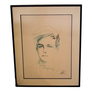 Raymond Moretti, Portrait, 1960s, Lithograph For Sale