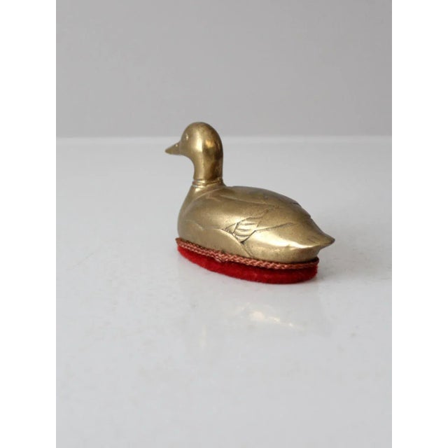 Mid Century Brass Duck Lint Brush For Sale - Image 9 of 11