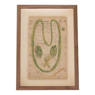 Midori Bunny Painting by Afsoon Thayer, Framed For Sale