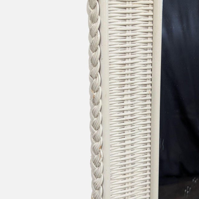 2000 - 2009 Wicker Floor Mirror For Sale - Image 5 of 6