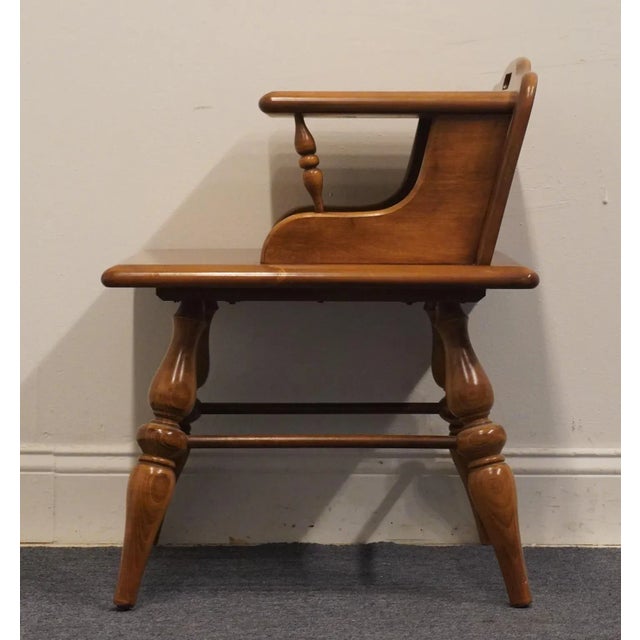 Colombia Furniture Solid Hard Rock Maple Colonial Early American 20" Accent Step End Table For Sale In Kansas City - Image 6 of 8
