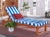 2020s Solano Sunlounger - Natural/Royal Blue Striped For Sale - Image 5 of 12