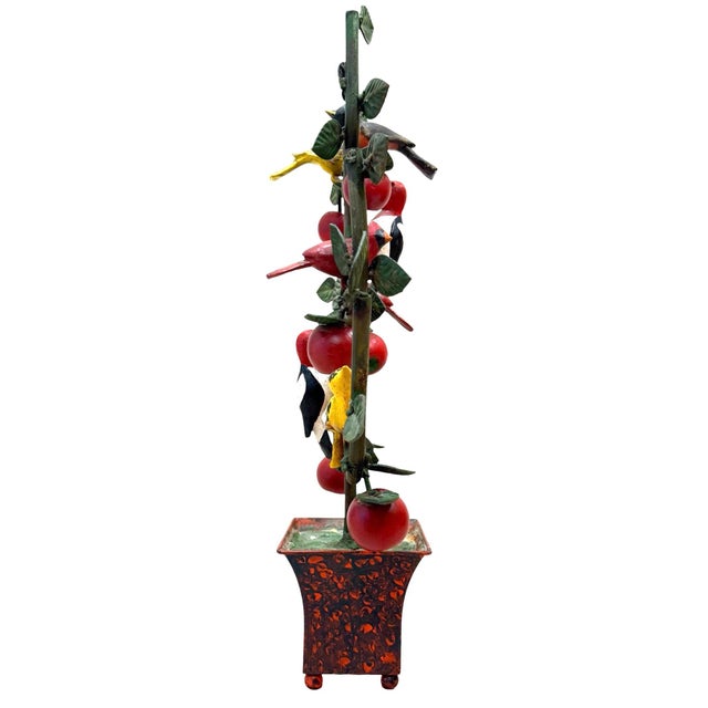 Monumental Tole Espalier With Birds and Apples For Sale - Image 11 of 12