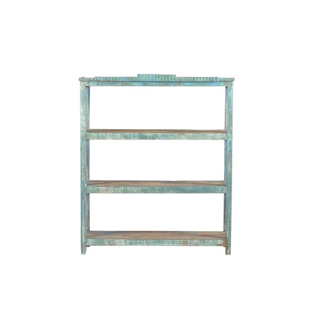 Indian Vintage Indian Teakwood Shelf or Small Bookcase For Sale - Image 3 of 3
