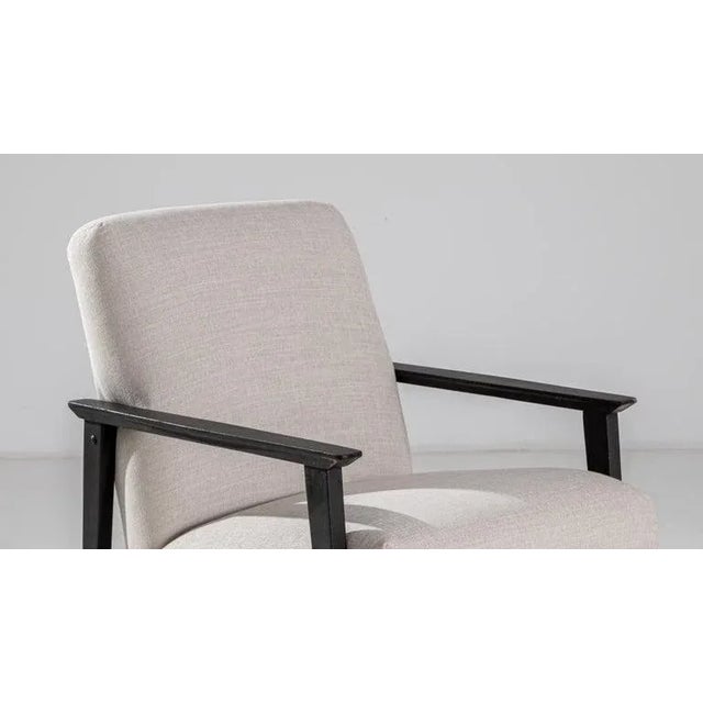 1960s Czech Geometric Wooden Armchair For Sale - Image 9 of 13