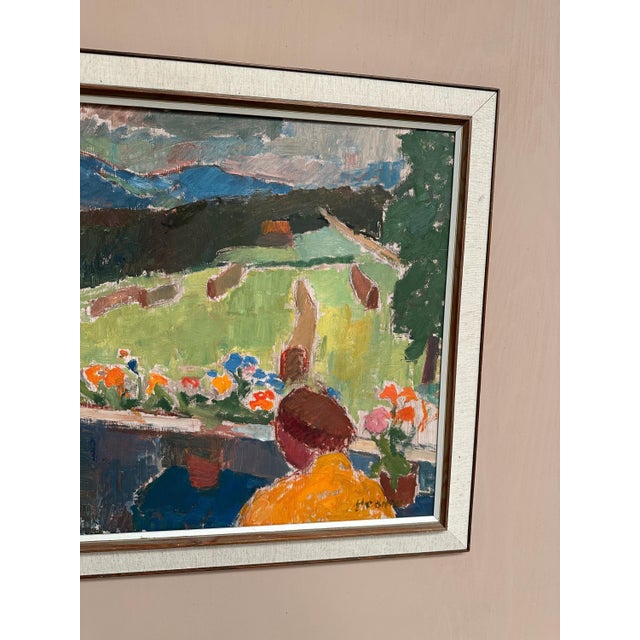 John Hedman, Balcony View, 1960s, Oil on Panel, Framed For Sale - Image 11 of 18