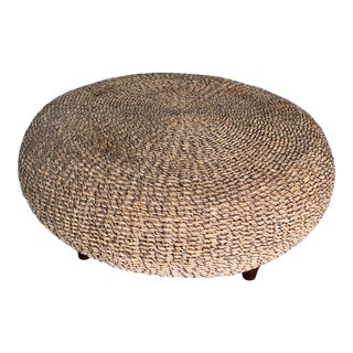 Large Coastal Seagrass Ottoman For Sale