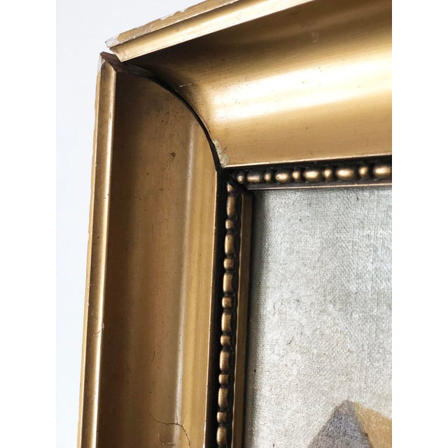 Vintage Original Cottage Oil Painting: Signed Large Countryside Art For Sale - Image 9 of 16