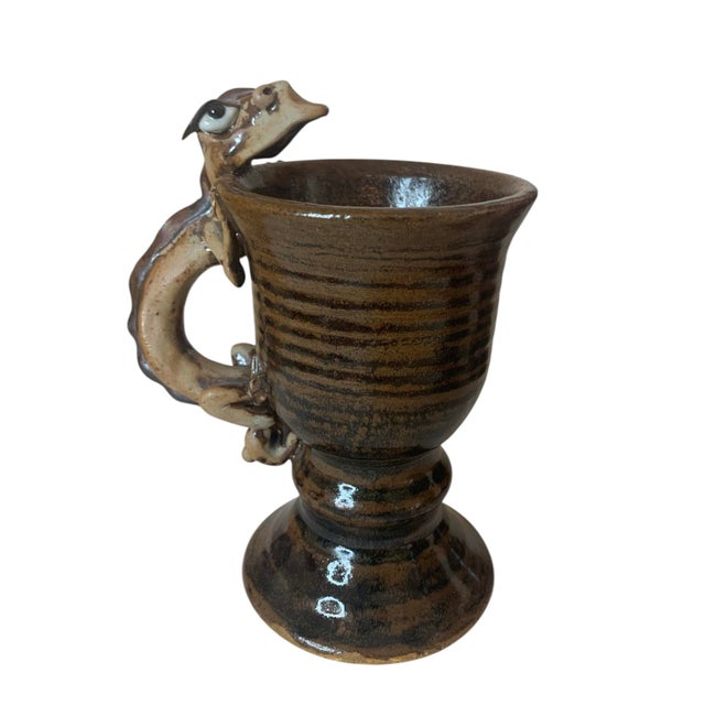 1980s Ceramic Dragon Mugs and Pitcher Attributed to Marcus Villagrán- 4 Pieces For Sale - Image 4 of 10