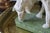 Vintage Hand-Painted English Country Grazing Sheep Sculpture on Green Plinth For Sale - Image 16 of 18