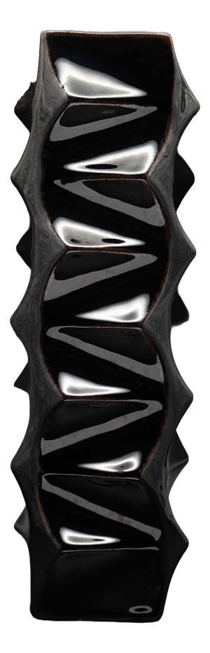Black Glazed Porcelain Vase by Heinrich Fuchs for Hutschenreuther, 1960s–1970s