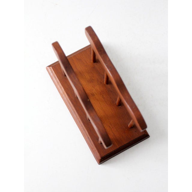Wood Mid 20th Century Mid-Century Modern Wood Napkin Holder For Sale - Image 7 of 12