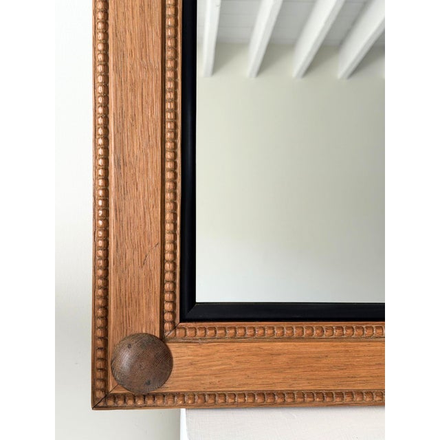 Arts and Crafts Wall Mirrors in Oak, Britain, 1900, Set of 2 For Sale - Image 4 of 11