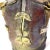 Abstract 1980's Brutalist Raku Glazed Studio Pottery - Dark Knight Bust - For Sale - Image 3 of 12