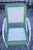 Early 20th Century Metal Basketweave Green White Porch Outdoor Spring Arm Chair For Sale - Image 4 of 9