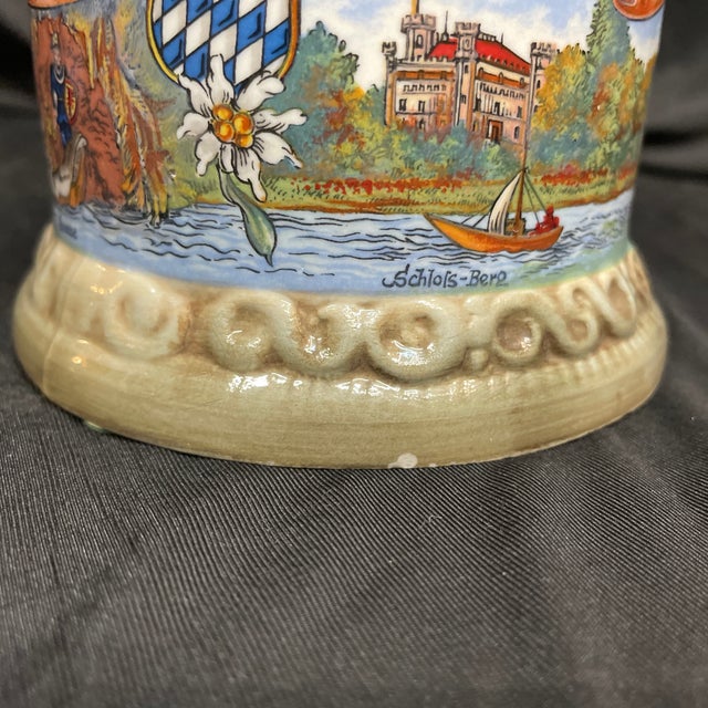 Mid 20th Century A Vintage German Beer Stein Commemorating King Ludwig II of Bavaria For Sale - Image 5 of 8