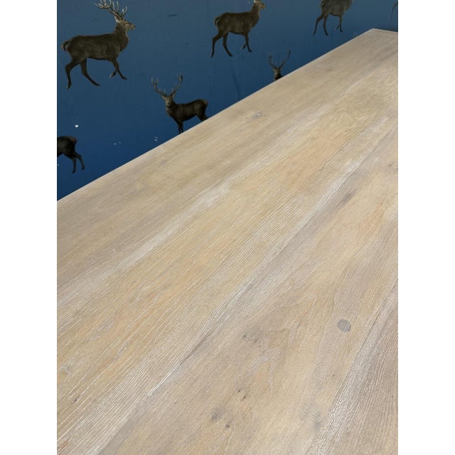 Wood Vintage English Farmhouse Table, 1990s For Sale - Image 7 of 15